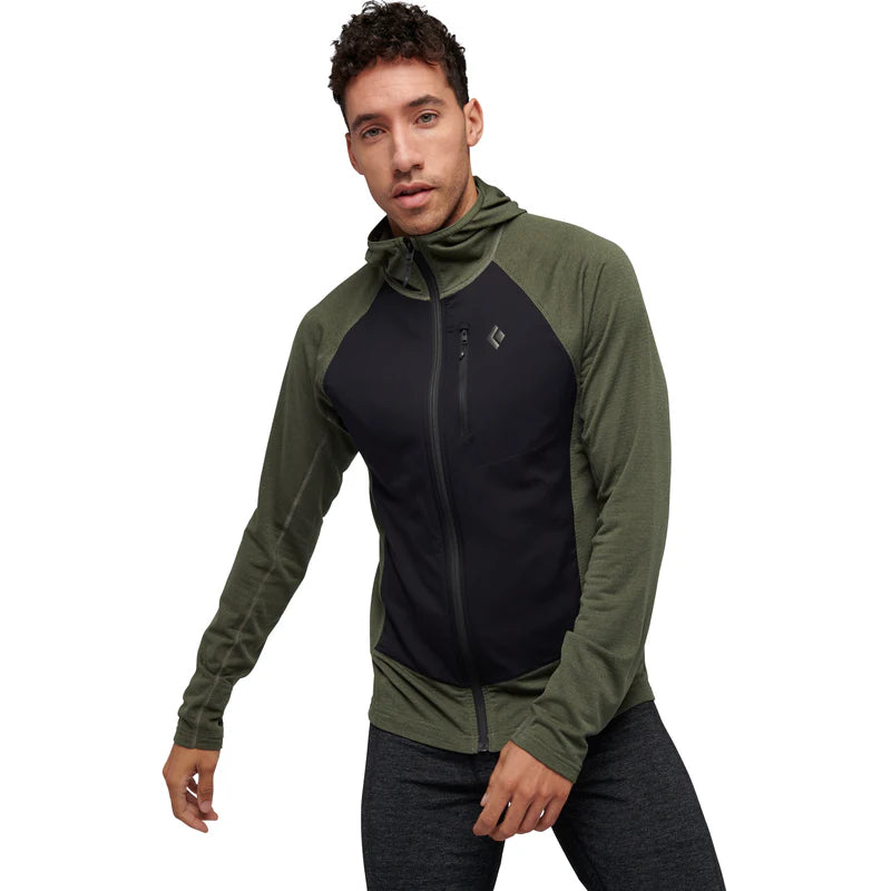 Black Diamond Coefficient LT Hybrid Hoody (Men's) - Tundra/Black - Green
