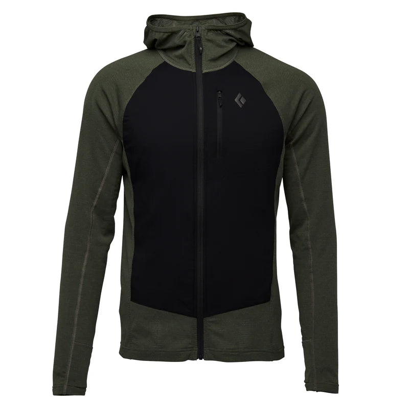 Black Diamond Coefficient LT Hybrid Hoody (Men's) - Tundra/Black - Green