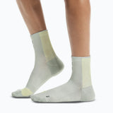On Performance Run Sock Mid (Unisex) - Tin/Lemonade - Green
