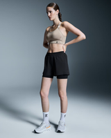 On 3" Performance 2/1 Shorts (Women's) - Black