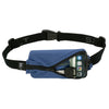 Blue waist bag with a black strap on a white background - SPIbelt Original Running Belt - Steel Blue