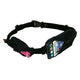 Black waist bag with a phone case on a white background - SPIbelt Dual Pocket Belt - Black