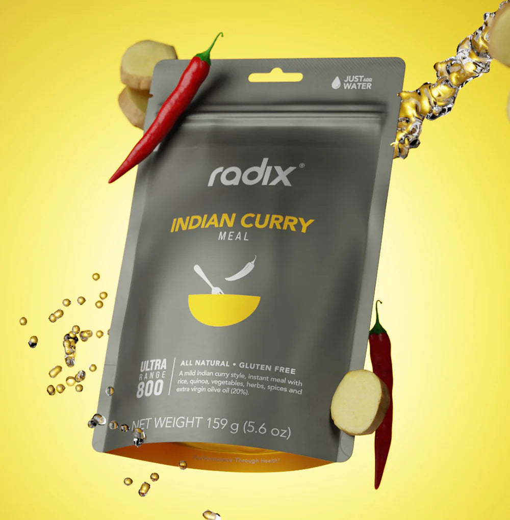 Radix Nutrition Main Meals v9 Plant Based - Ultra Range 800 - Indian Curry - Find Your Feet Australia Hobart Launceston Tasmania