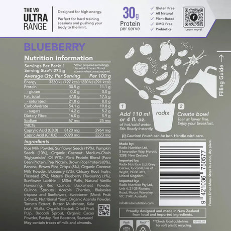 Radix Nutrition Plant Based Breakfasts Radix Nutrition