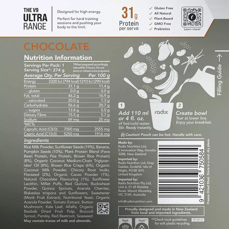 Radix Nutrition Plant Based Breakfasts Radix Nutrition