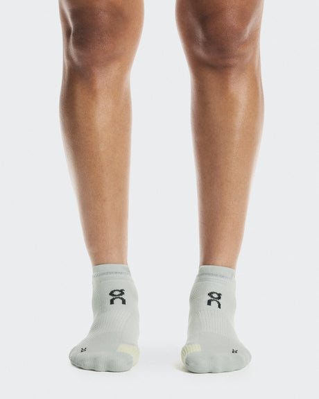 On Performance Run Sock Low (Unisex) - Tin/Lemonade - Green