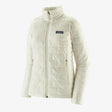 White quilted jacket with Patagonia logo on a white background - Patagonia Nano Puff Jacket (Women's) - Birch White