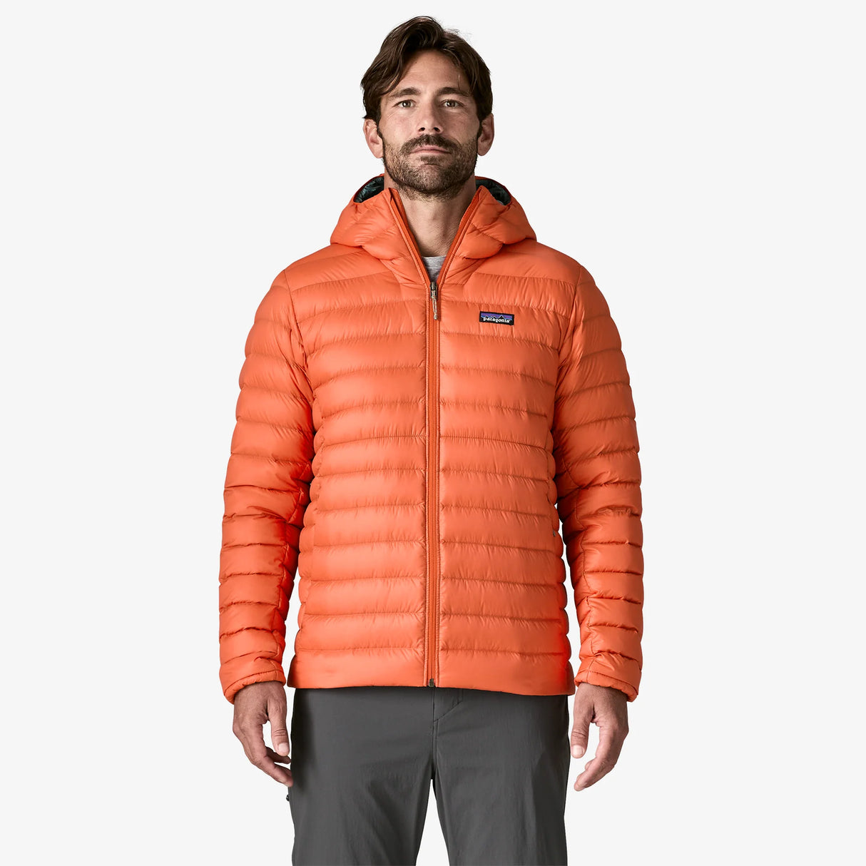 Patagonia Down Sweater Hoody (Men's) - Coal Orange