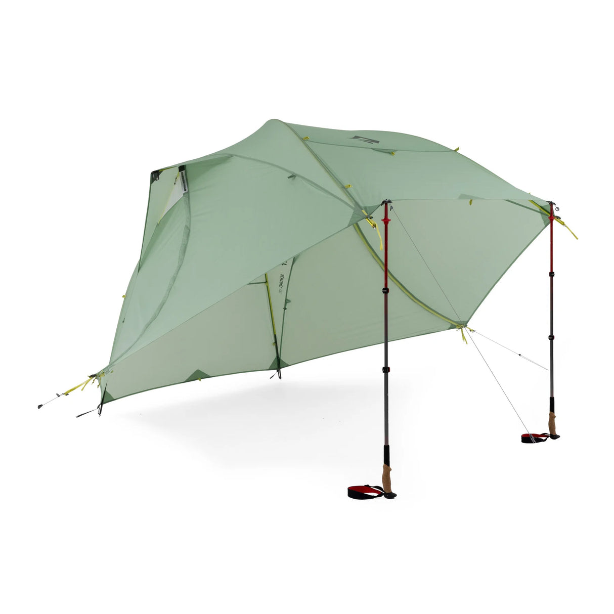 Light green camping tent with poles on a white background - Sea to Summit Sentinel Tent