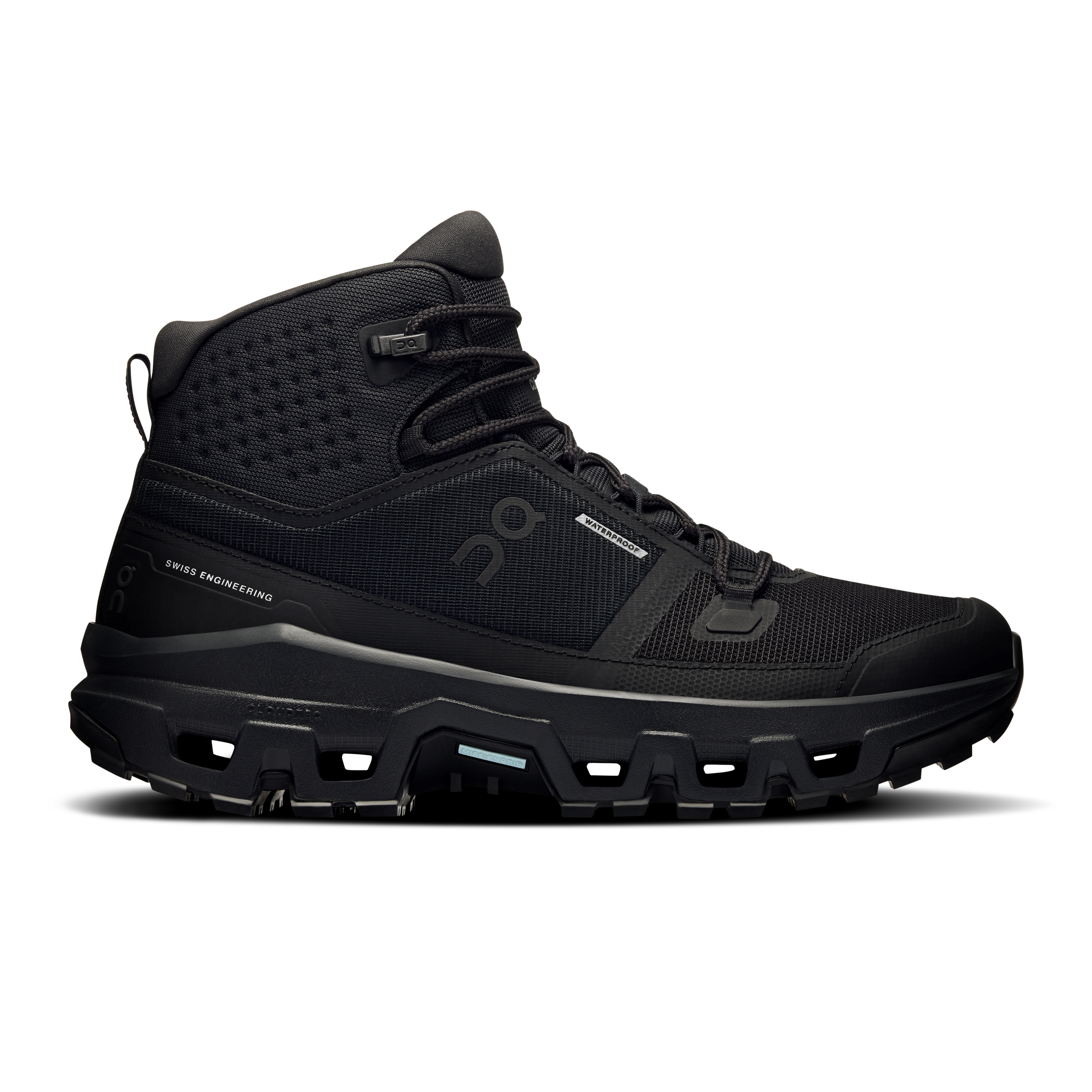 On Cloudrock Mid Waterproof (Men's) - Black/Black - Find Your Feet Australia Hobart Launceston Tasmania