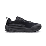 A black and dark gray Altra running shoe shown from the side against a plain white background. - Altra Olympus 7 Shoes (Men's) - Black/Dark Shadow/Black