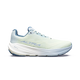 A light mint green and white running shoe with light blue accents, featuring the brand name 'ALTRA' on the side, shown against a plain white background. - Altra Experience Flow 3 Shoes (Women's) - Ice/Niagra Mist