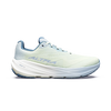 A light mint green and white running shoe with light blue accents, featuring the brand name 'ALTRA' on the side, shown against a plain white background. - Altra Experience Flow 3 Shoes (Women's) - Ice/Niagra Mist