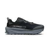 A black and gray trail running shoe shown from the side on a white background, featuring the brand name 'ALTRA' on the side panel. - Altra Olympus 7 Shoes (Women's) - Black/Silver/Castlerock