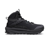 A dark gray and black high-top hiking boot shown from the side profile on a clean white background. The boot features 'CORE-TEC' and 'ALTRA' branding on the side. - Altra Olympus 7 Hike Mid GORE-TEX Boots (Men's) - Black/Shadow