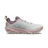 A single Altra trail running shoe in light gray and dusty mauve, shown from the side against a plain white background. - Altra Experience Wild 3+ Shoes (Women's) - Grey/Pearl