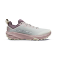 A single Altra trail running shoe in light gray and dusty mauve, shown from the side against a plain white background. - Altra Experience Wild 3+ Shoes (Women's) - Grey/Pearl