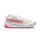 A Kipsta running shoe in white and light gray mesh with vibrant coral pink accents on the logo, heel pull tab, and outsole, shown in a side profile on a white background. - Altra Olympus 275 HiLo Shoes (Women's) - Grey/Coral