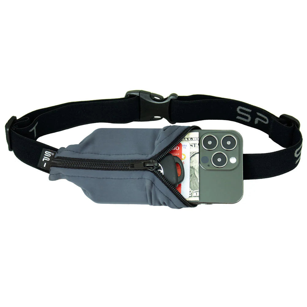 SPIbelt Original Running Belt - Anthracite w/ Black Zip - Find Your Feet Australia Hobart Launceston Tasmania