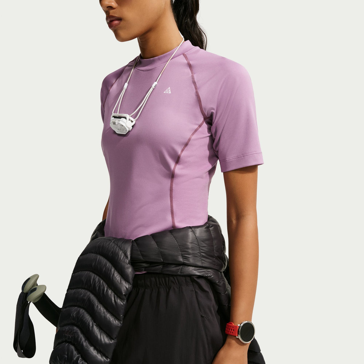 Nike ACG Dri-FIT Short-Sleeve Base Layer Top (Women's) - Violet Dust/Summit White