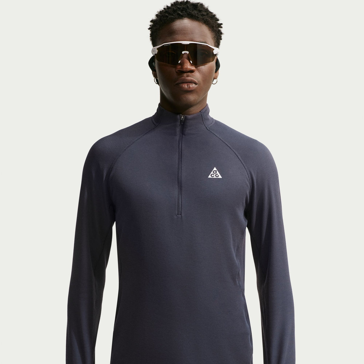  - Nike ACG Dri-FIT Mid-Layer 1/4-Zip Trail Running Top (Men's) - Gridiron/Summit White