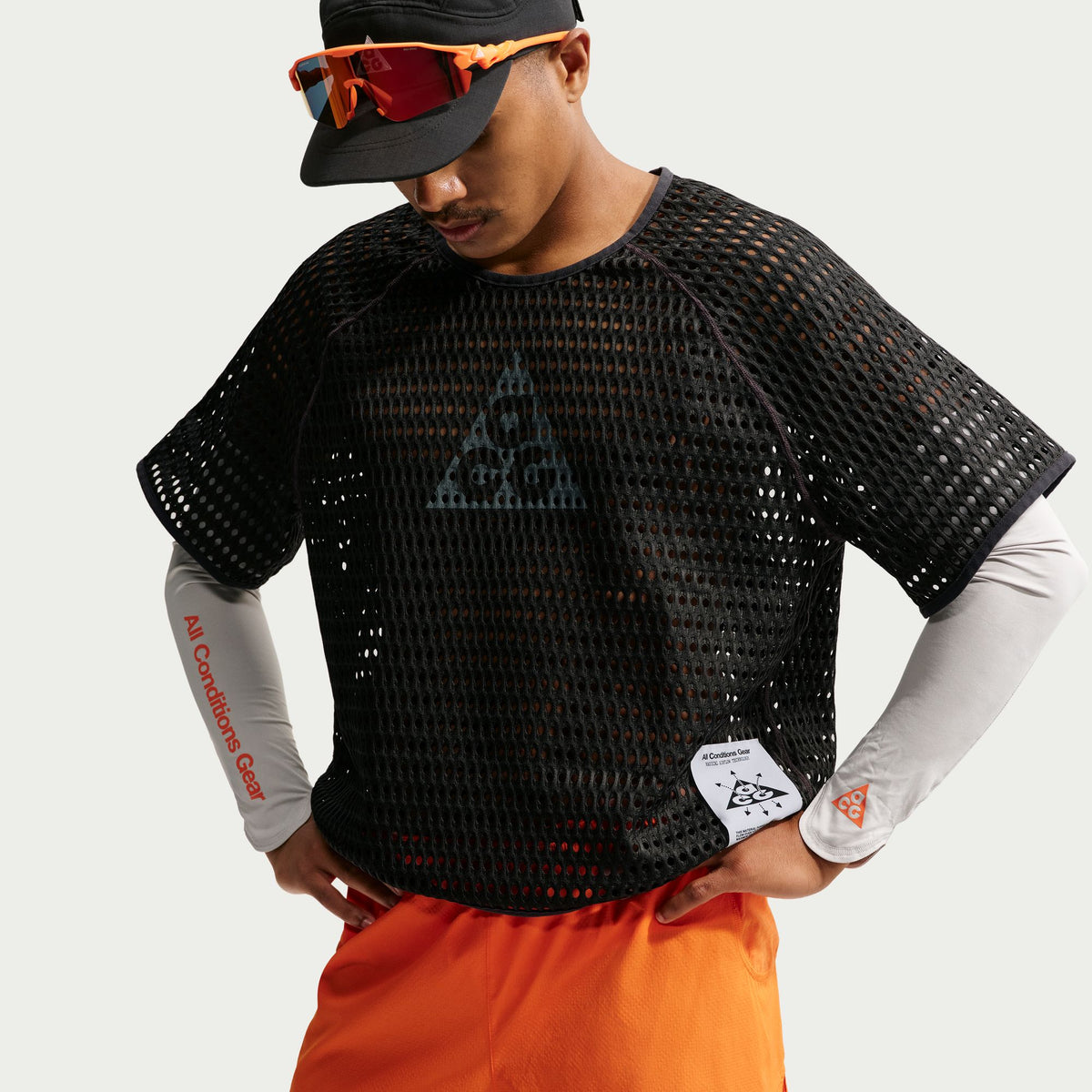  - Nike ACG Radical AirFlow Dri-FIT Short-Sleeve Trail Running Top (Men's) - Anthracite/Cool Grey