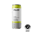 A 300 mL can of PILLAR Performance Sparkling Electrolyte Hydration in Citrus flavor, featuring a white and lime green design. A black and white 'Informed Sport' logo is displayed in the bottom right corner on a solid white background. - Pillar Performance Sparkling Electrolyte Hydration - Citrus
