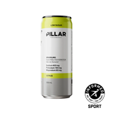 A 300 mL can of PILLAR Performance Sparkling Electrolyte Hydration in Citrus flavor, featuring a white and lime green design. A black and white 'Informed Sport' logo is displayed in the bottom right corner on a solid white background. - Pillar Performance Sparkling Electrolyte Hydration - Citrus