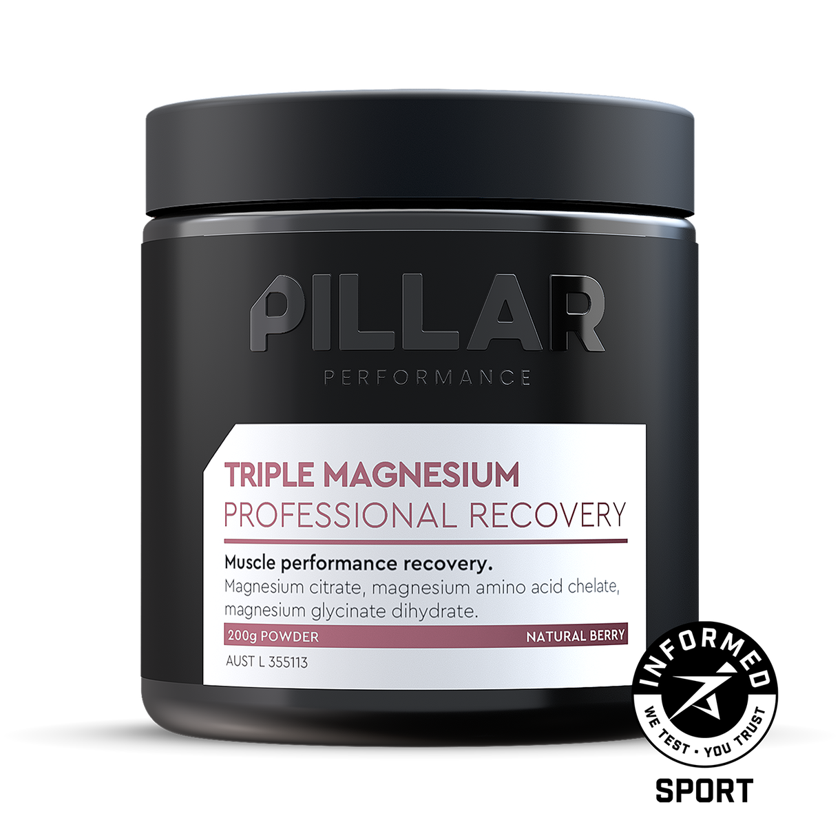 Pillar Performance Triple Magnesium Recovery Powder Natural Berry Find Your Feet