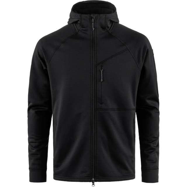 Fjällräven Abisko Grid Fleece Hoodie (Men's) - Fjallraven - Black