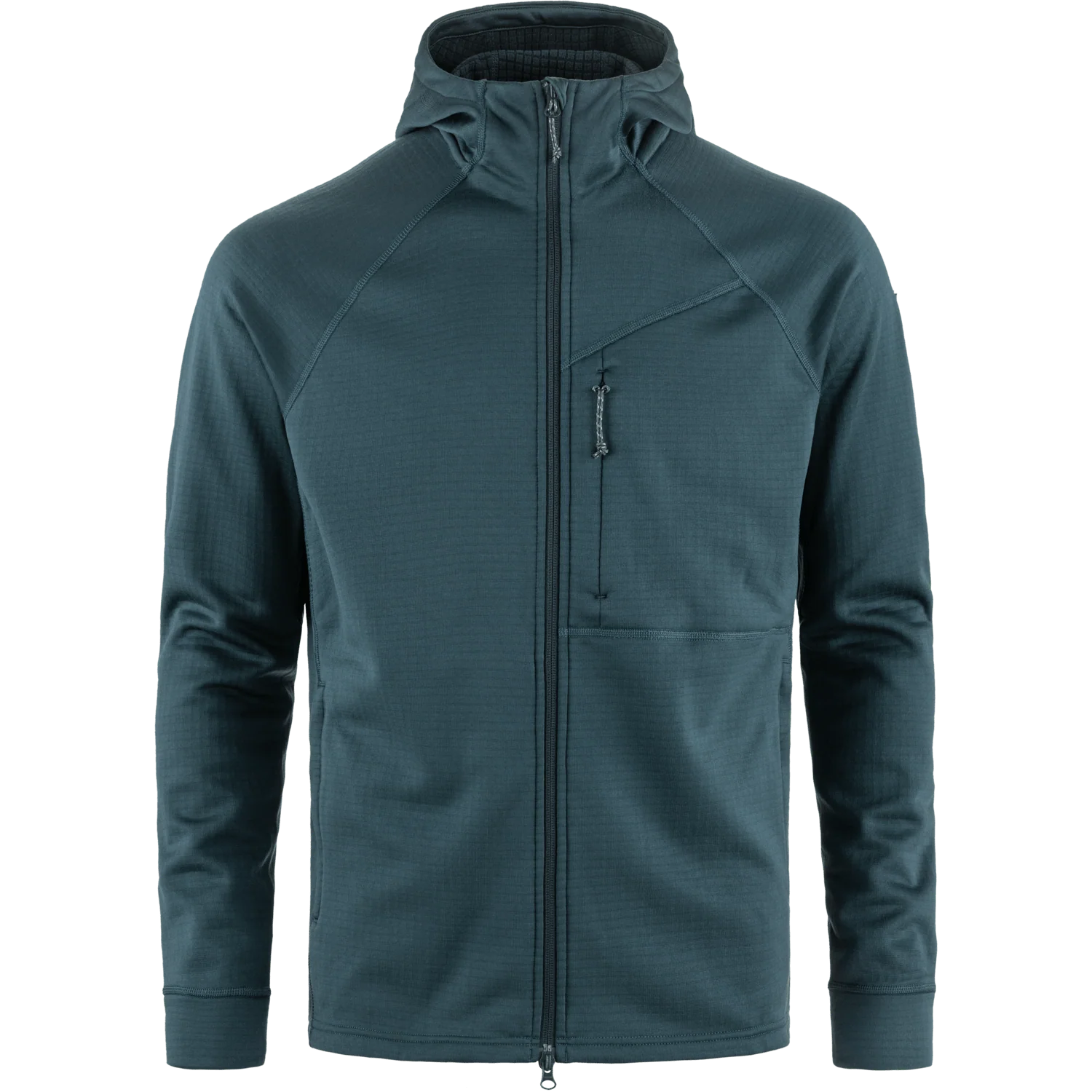 Fjällräven Abisko Grid Fleece Hoodie (Men's) - Fjallraven - Mountain Blue - Green