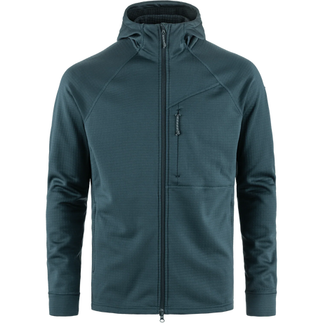 Fjällräven Abisko Grid Fleece Hoodie (Men's) - Fjallraven - Mountain Blue - Green