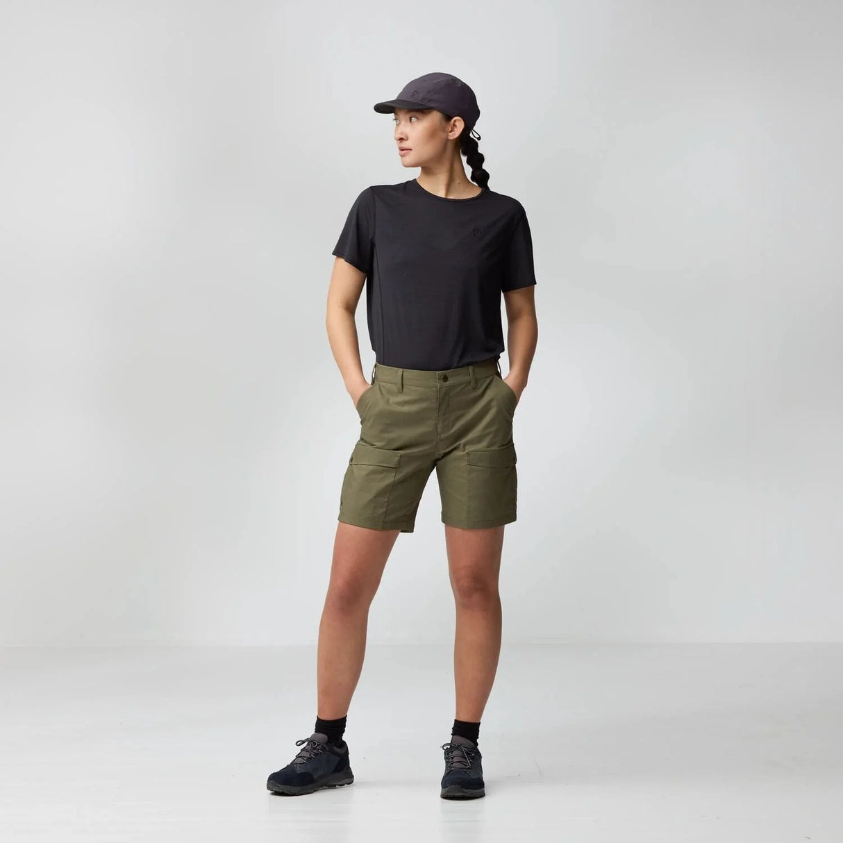 Fjallraven Abisko Hybrid Trail Shorts (Women's) - Laurel Green - Find Your Feet Australia Hobart Launceston Tasmania