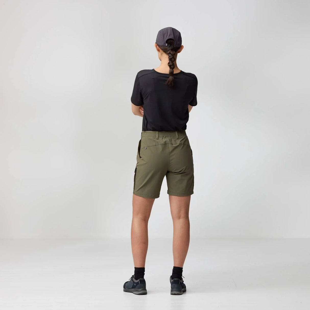 Fjallraven Abisko Hybrid Trail Shorts (Women's) - Laurel Green - Find Your Feet Australia Hobart Launceston Tasmania