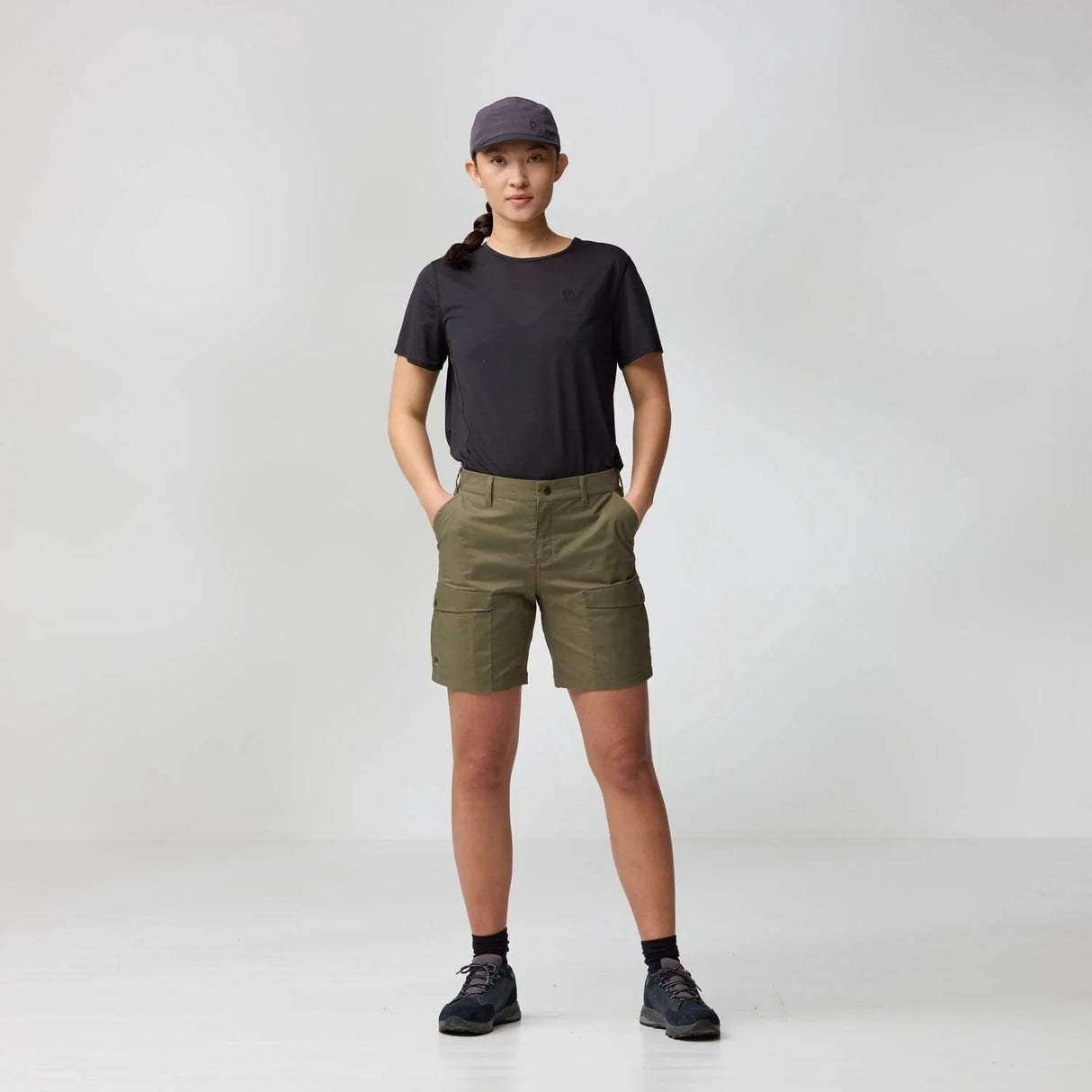 Fjallraven Abisko Hybrid Trail Shorts (Women's) - Laurel Green - Find Your Feet Australia Hobart Launceston Tasmania