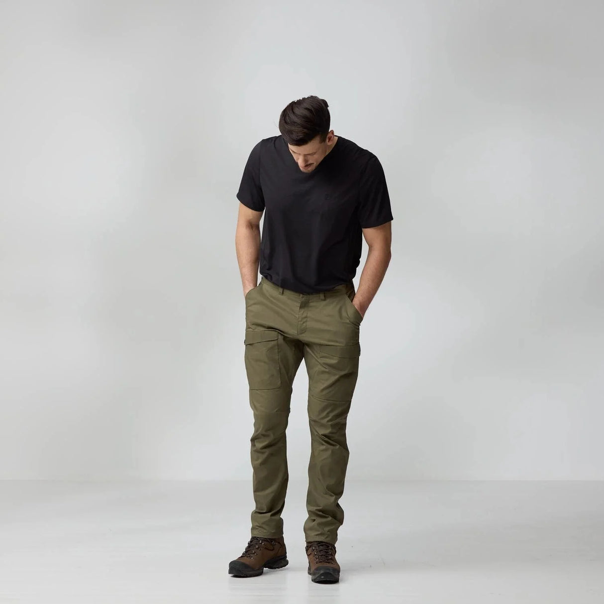 Fjallraven Abisko Hybrid Trail Trousers Regular (Men's) - Lauren Green - Find Your Feet Australia Hobart Launceston Tasmania