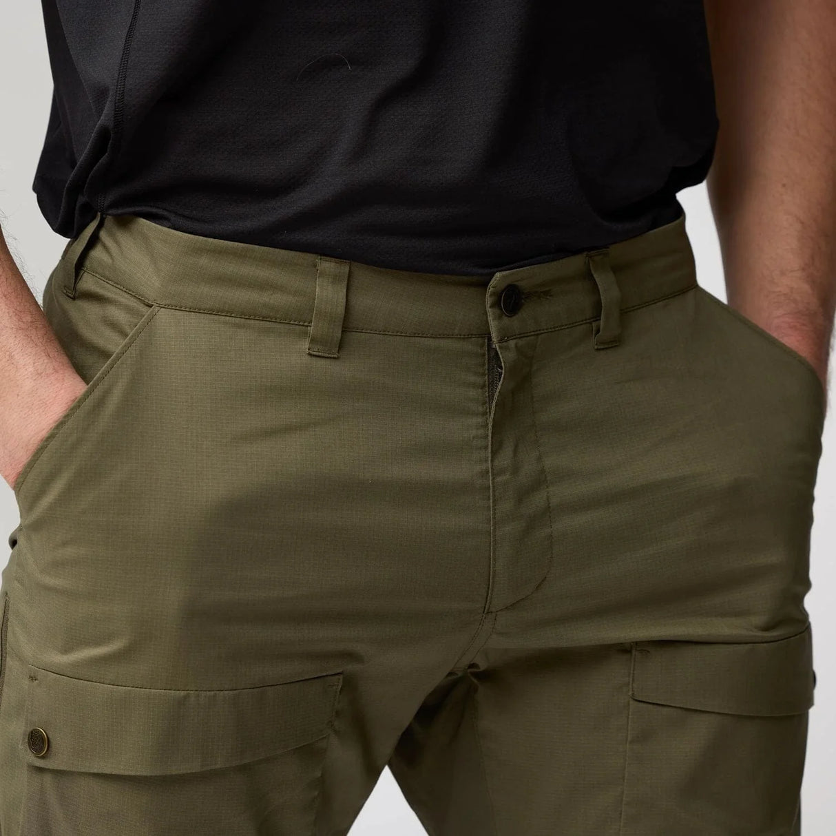 Fjallraven Abisko Hybrid Trail Trousers Regular (Men's) - Lauren Green - Find Your Feet Australia Hobart Launceston Tasmania
