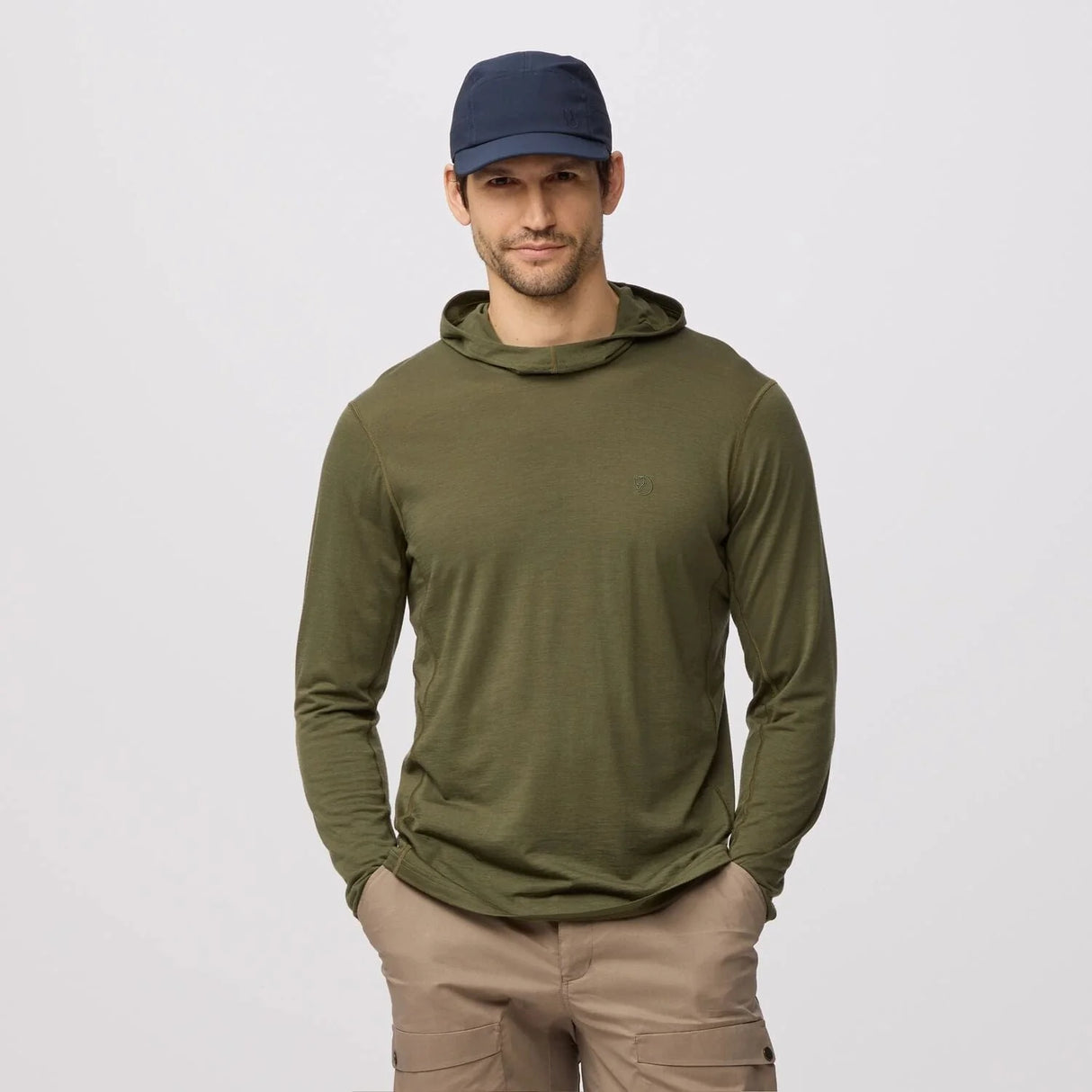 Fjällräven Abisko Wool Hoodie (Men's) - Laurel Green