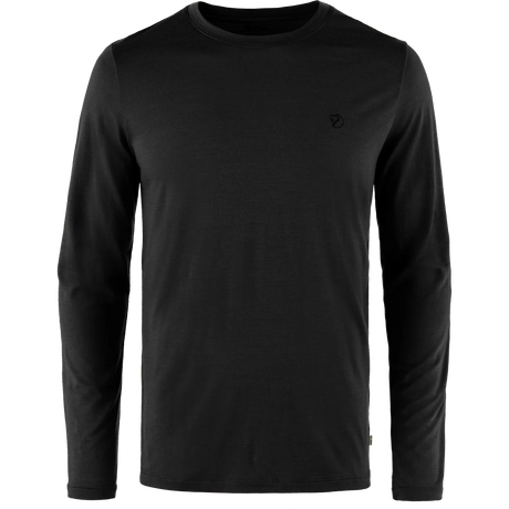 Fjällräven Abisko Wool Long-Sleeve T-Shirt (Men's) - Black - Find Your Feet Australia Hobart Launceston Tasmania