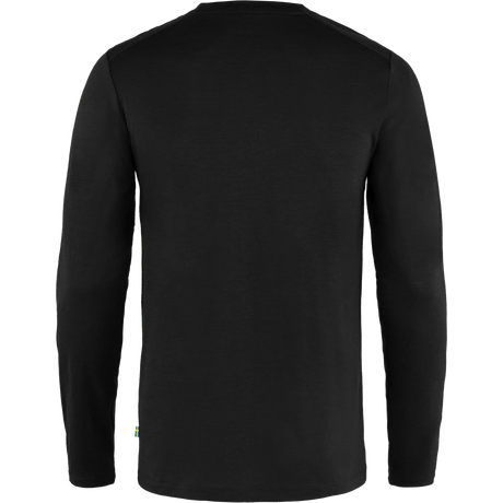 Fjällräven Abisko Wool Long-Sleeve T-Shirt (Men's) - Black - Find Your Feet Australia Hobart Launceston Tasmania