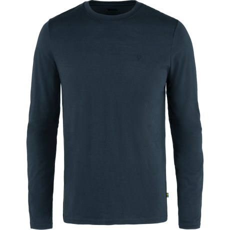 Fjällräven Abisko Wool Long-Sleeve T-Shirt (Men's) - Dark Navy - Blue