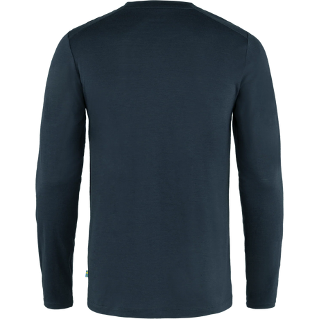 Fjällräven Abisko Wool Long-Sleeve T-Shirt (Men's) - Dark Navy - Blue