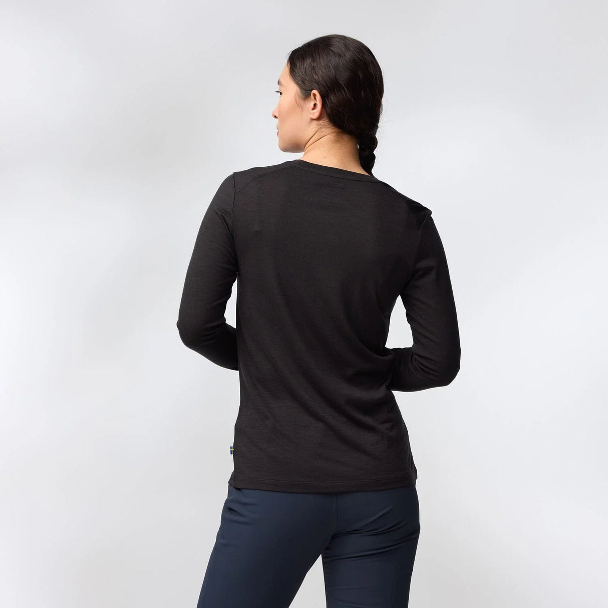 Fjällräven Abisko Wool Long-Sleeve T-Shirt (Women's) - Black - Find Your Feet Australia Hobart Launceston Tasmania