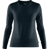Fjällräven Abisko Wool Long-Sleeve T-Shirt (Women's) - Dark Navy - Blue