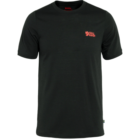 Fjällräven Abisko Wool Logo Short-Sleeve T-Shirt (Men's) - Black - Find Your Feet Australia Hobart Launceston Tasmania
