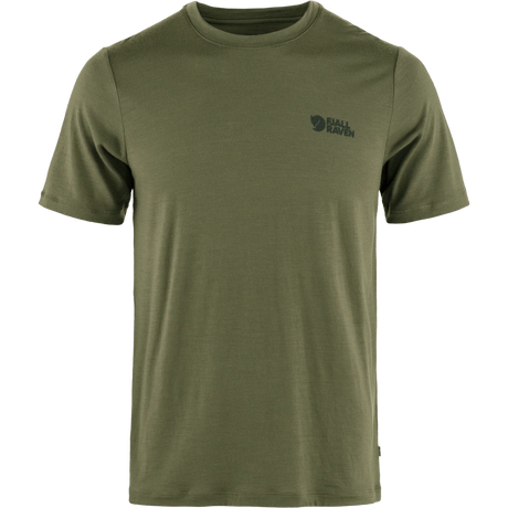 Fjällräven Abisko Wool Logo Short-Sleeve T-Shirt (Men's) - Laurel Green - Find Your Feet Australia Hobart Launceston Tasmania