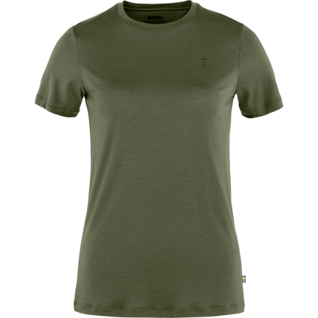 Fjällräven Abisko Wool Short-Sleeve T-Shirt (Women's) - Laurel Green - Find Your Feet Australia Hobart Launceston Tasmania