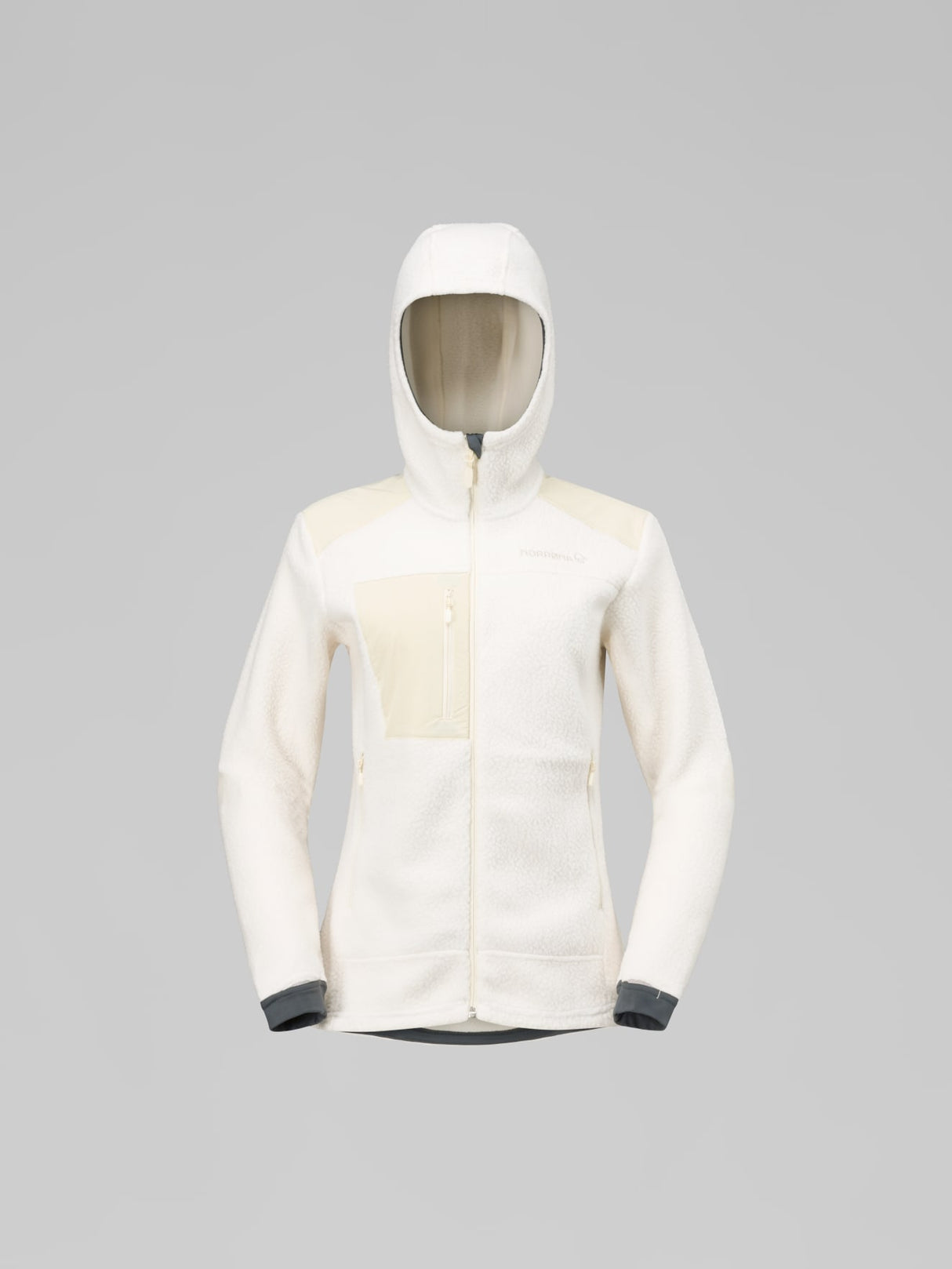 Norrøna Trollveggen Warm3 Zip Hood (Women's) - Whisper White - Jacket - Hoody - Hoodie - Hooded