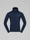 Norrøna Falketind Power Grid Zip Hood (Men's) - Hoody - Hoodie - Hooded - Jacket - Indigo Night
