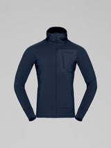 Norrøna Falketind Power Grid Zip Hood (Men's) - Hoody - Hoodie - Hooded - Jacket - Indigo Night
